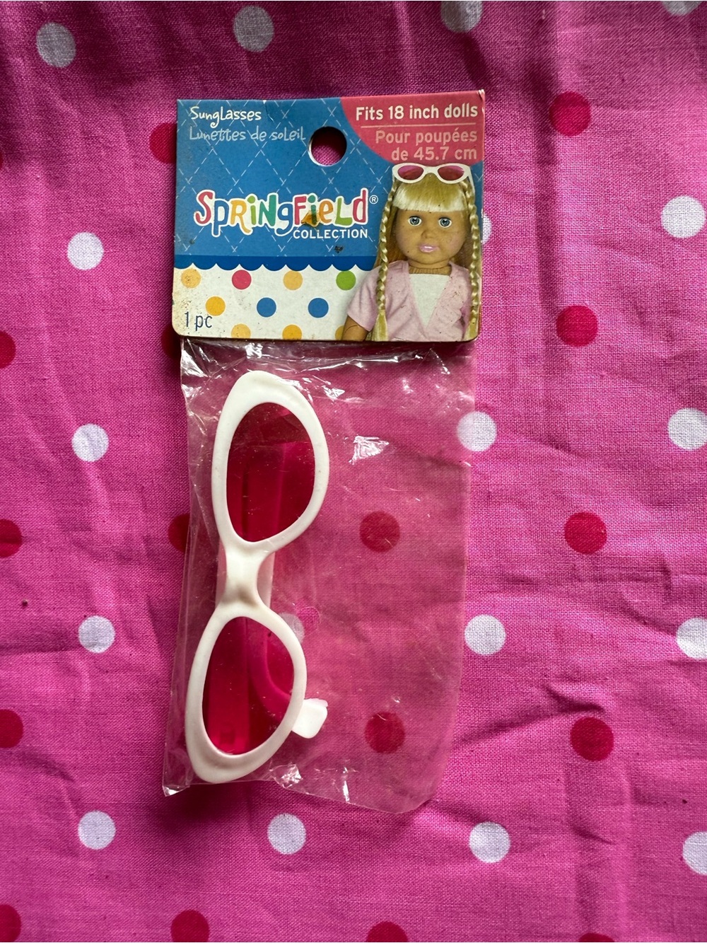 White Sunglasses for 18" Doll Summer Fun Swimsuit GLASSES New